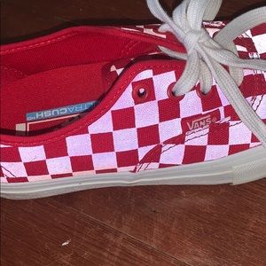 red reflective vans